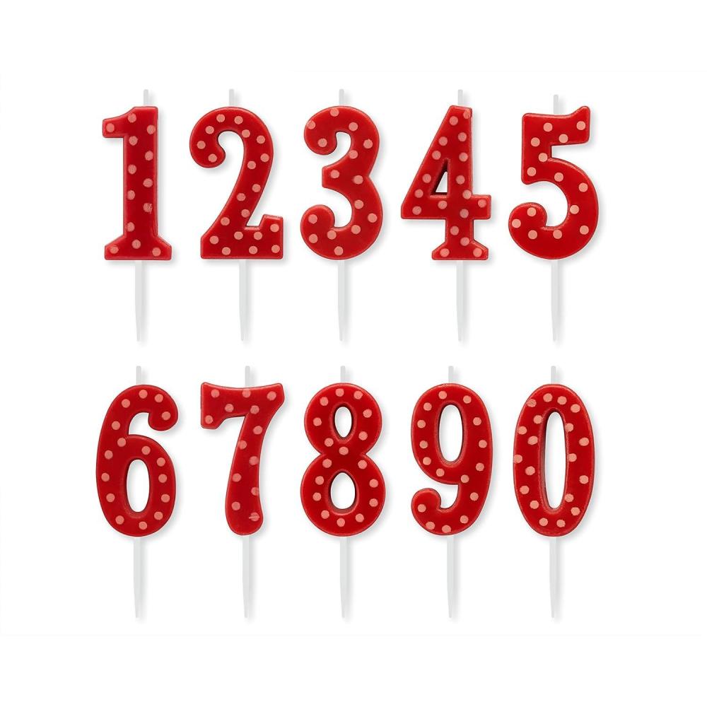 imagePapyrus Number 3 Birthday Candle Red Polka Dots 1CountRed Polka Dots Candles Pack