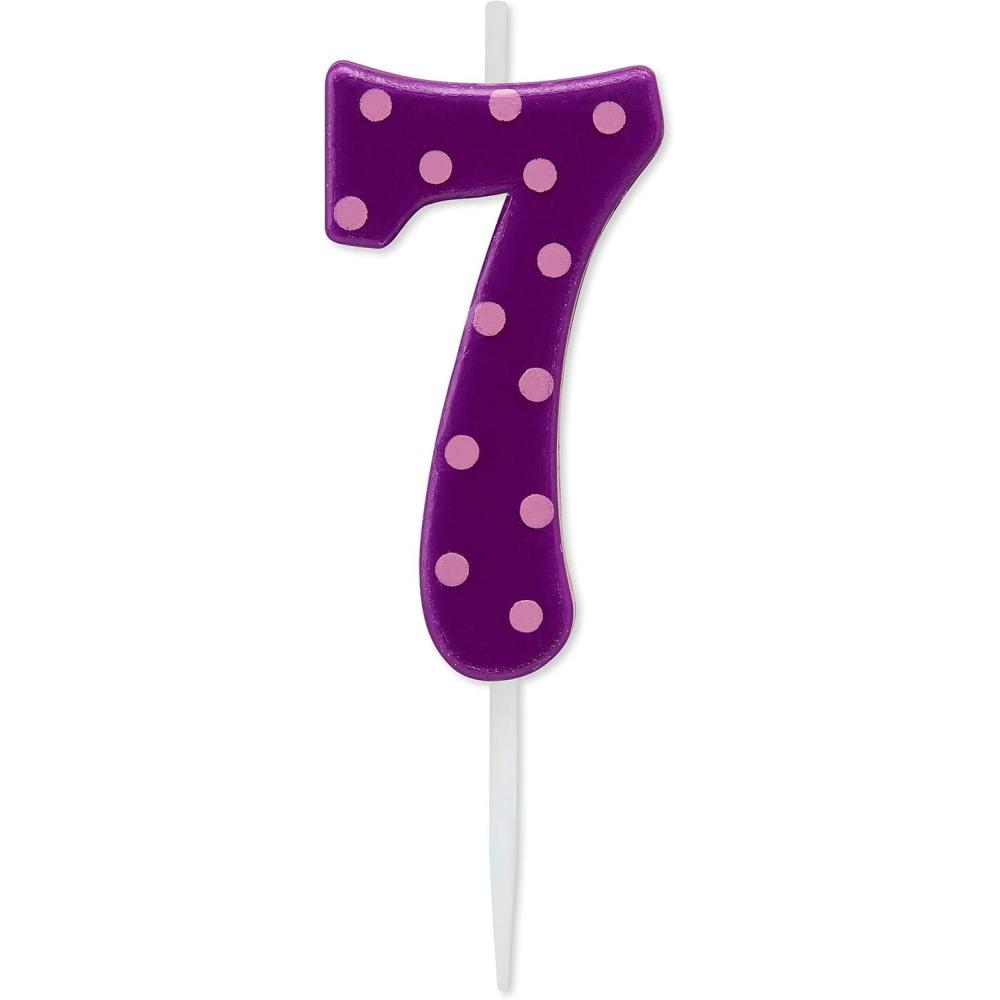 imagePapyrus Number Birthday Candles Pack Purple Polka Dots 10CountPurple Polka Dots
