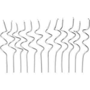 Papyrus Birthday Candles, Green, Yellow, Orange & Red Swirl (12-Count)(Silver Swirl)