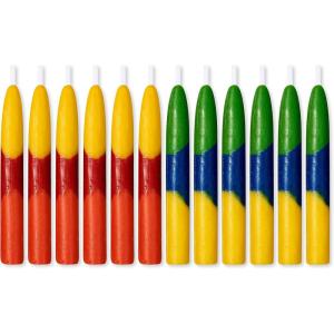 Papyrus Eco-Friendly Birthday Candles, Tie Dye (12-Count)(Layered Primary Colors)