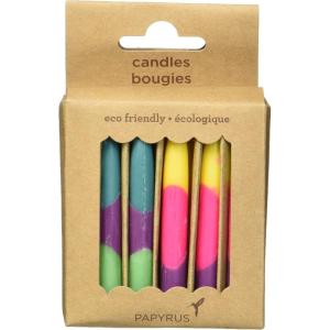 Papyrus Eco-Friendly Birthday Candles, Tie Dye (12-Count)(Tie Dye)