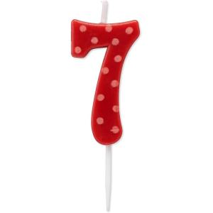 Papyrus Number 3 Birthday Candle, Red Polka Dots (1-Count)(Red Polka Dots)