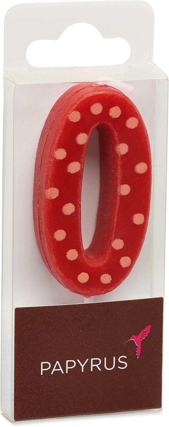 imagePapyrus Number 1 Birthday Candle Red Polka Dots 1CountNumber 0