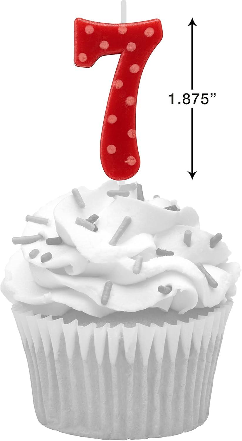 imagePapyrus Number 1 Birthday Candle Red Polka Dots 1CountRed Polka Dots