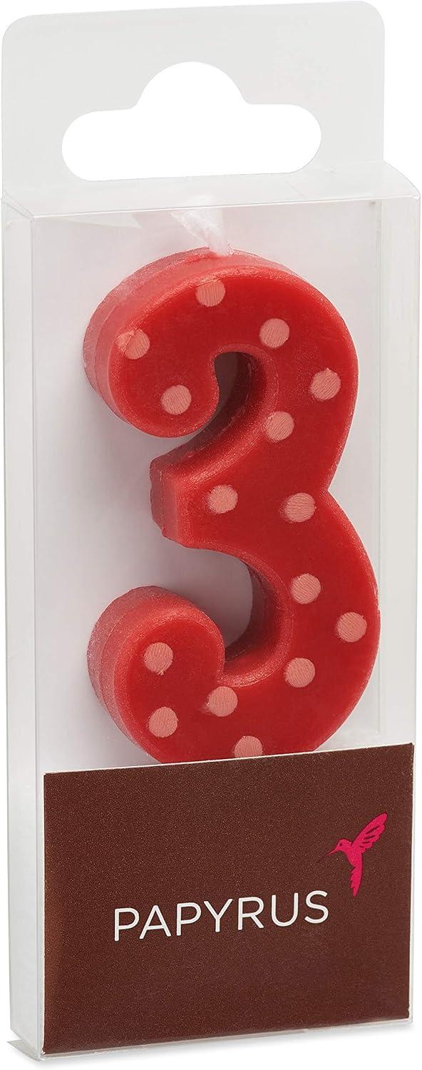 imagePapyrus Number 1 Birthday Candle Red Polka Dots 1CountRed Polka Dots Candles Pack