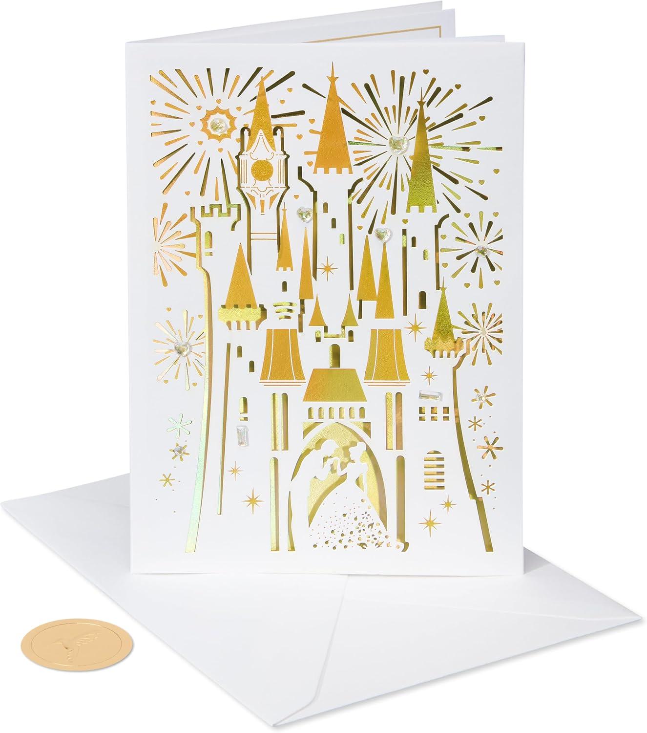 imagePapyrus Wedding Card Warmest WishesFSC Lasercut Castle