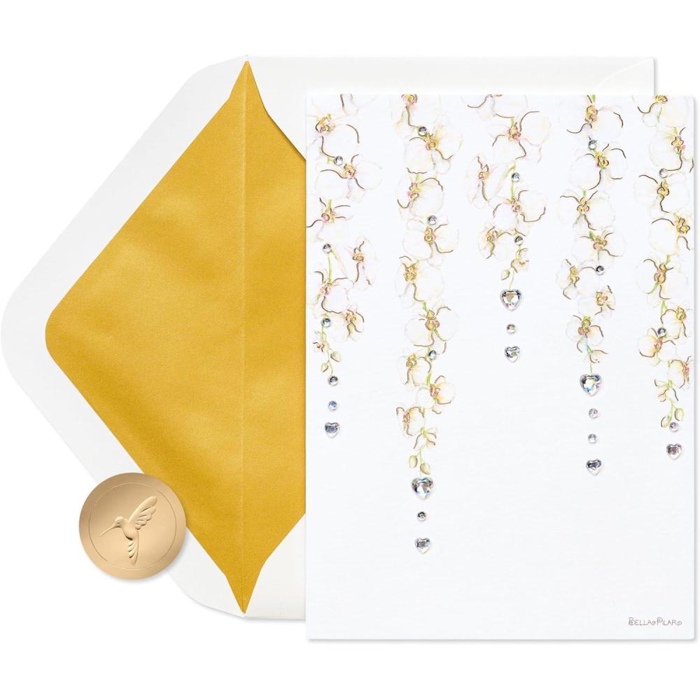 imagePapyrus Wedding Card Designed by Bella Pilar Happy Years TogetherFSC Cascading Orchids