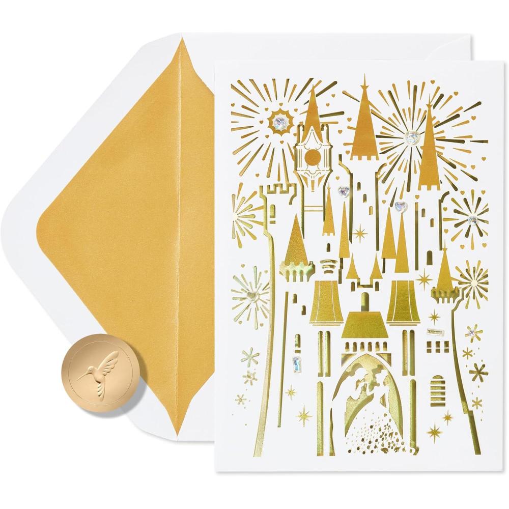 imagePapyrus Wedding Card Warmest WishesFSC Lasercut Castle