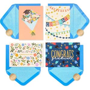 Papyrus Congratulations Card Assortment with Decorative Box (6-Count)(FSC LG KPSK GRAD THANK YOU)
