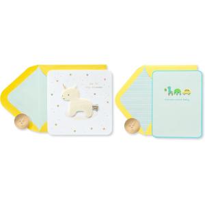 Papyrus New Baby Cards, Wood Block and Magic (2-Count)(Wood Block and Magic)