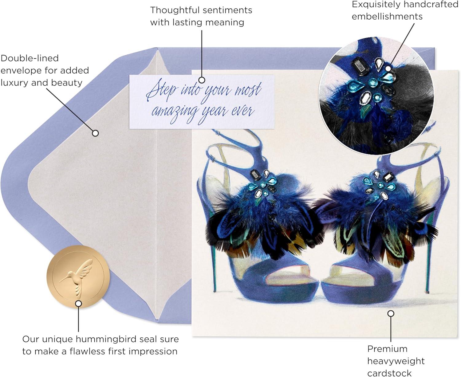 imagePapyrus Birthday Card for Her Most Amazing YearFashion Feather Heels