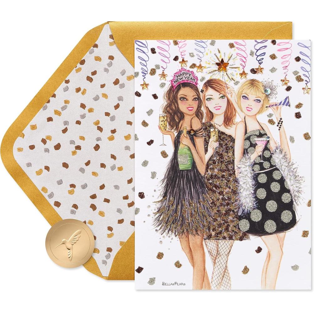 imagePapyrus Happy New Year Card  Designed by Bella Pilar Out with the Old In With the Fabulous