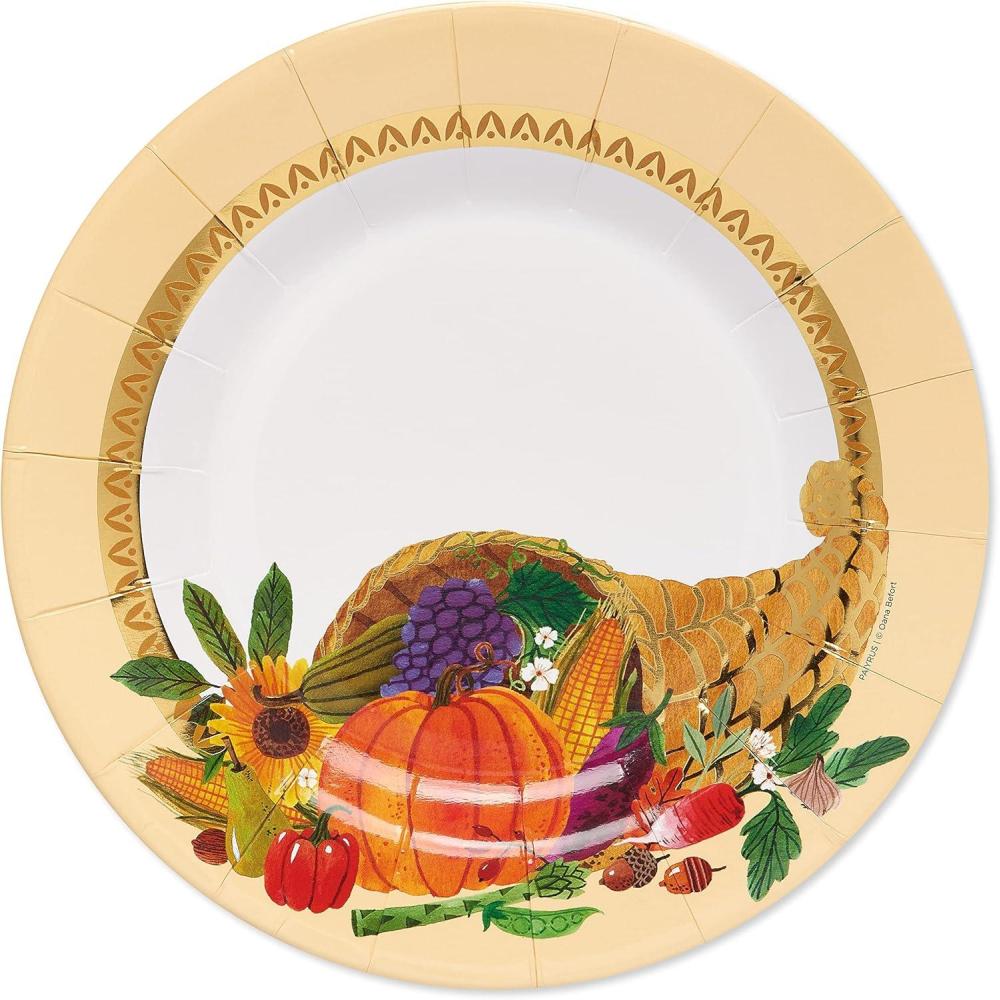 imagePapyrus Fall Harvest Party Supplies Dessert Plates 8Count