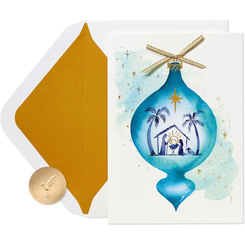 imagePapyrus Religious Christmas Card with Nativity Scene True Spirit of Christmas