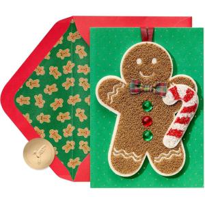 Papyrus Christmas Card (Merriment of the Season)(FSC Boucle Gingerbread Man)