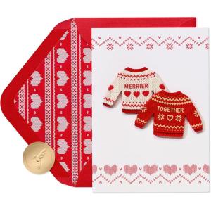 Papyrus Romantic Holiday Card for Significant Other, Perfect for Couples & Anniversary (Warm and Fuzzy Feels)