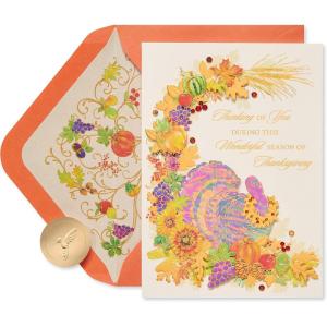 Papyrus Thanksgiving Card (Warmest Wishes Across the Miles)(Warmest Wishes Across the Miles)