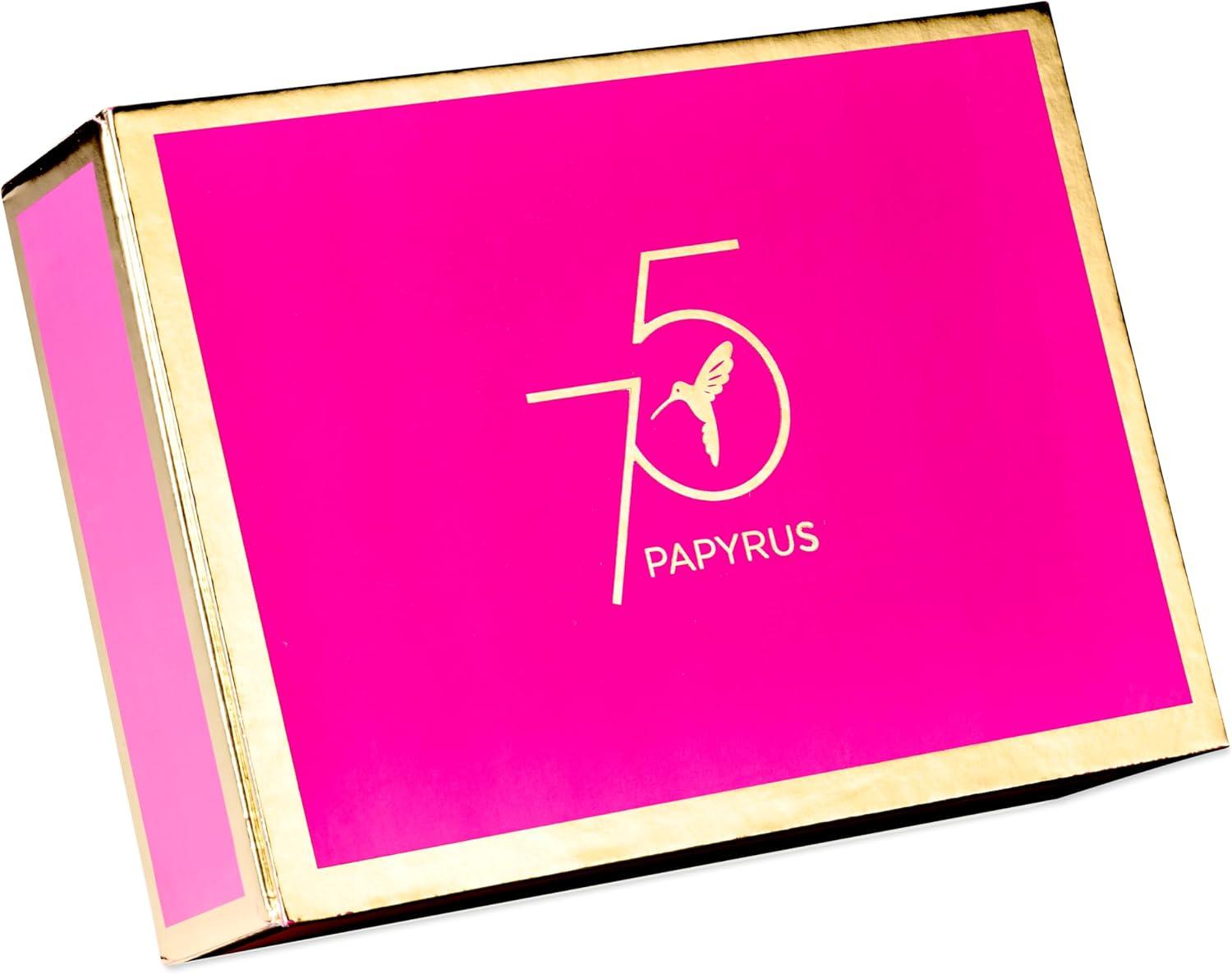 imagePapyrus 75th Anniversary Greeting Card Assortment for Birthday and All Occasion with Keepsake Box 6count