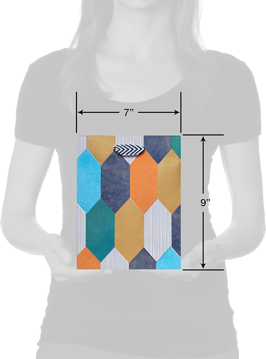 imagePapyrus 9quot Medium Gift Bag Geometric Pattern for Graduation Birthdays and All Occasions 1 Bag