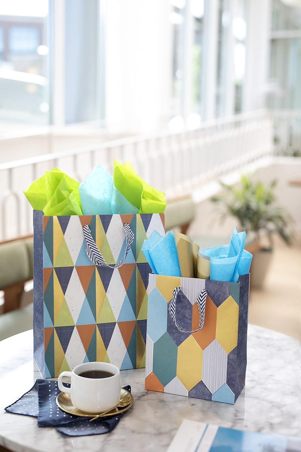 imagePapyrus 9quot Medium Gift Bag Geometric Pattern for Graduation Birthdays and All Occasions 1 Bag