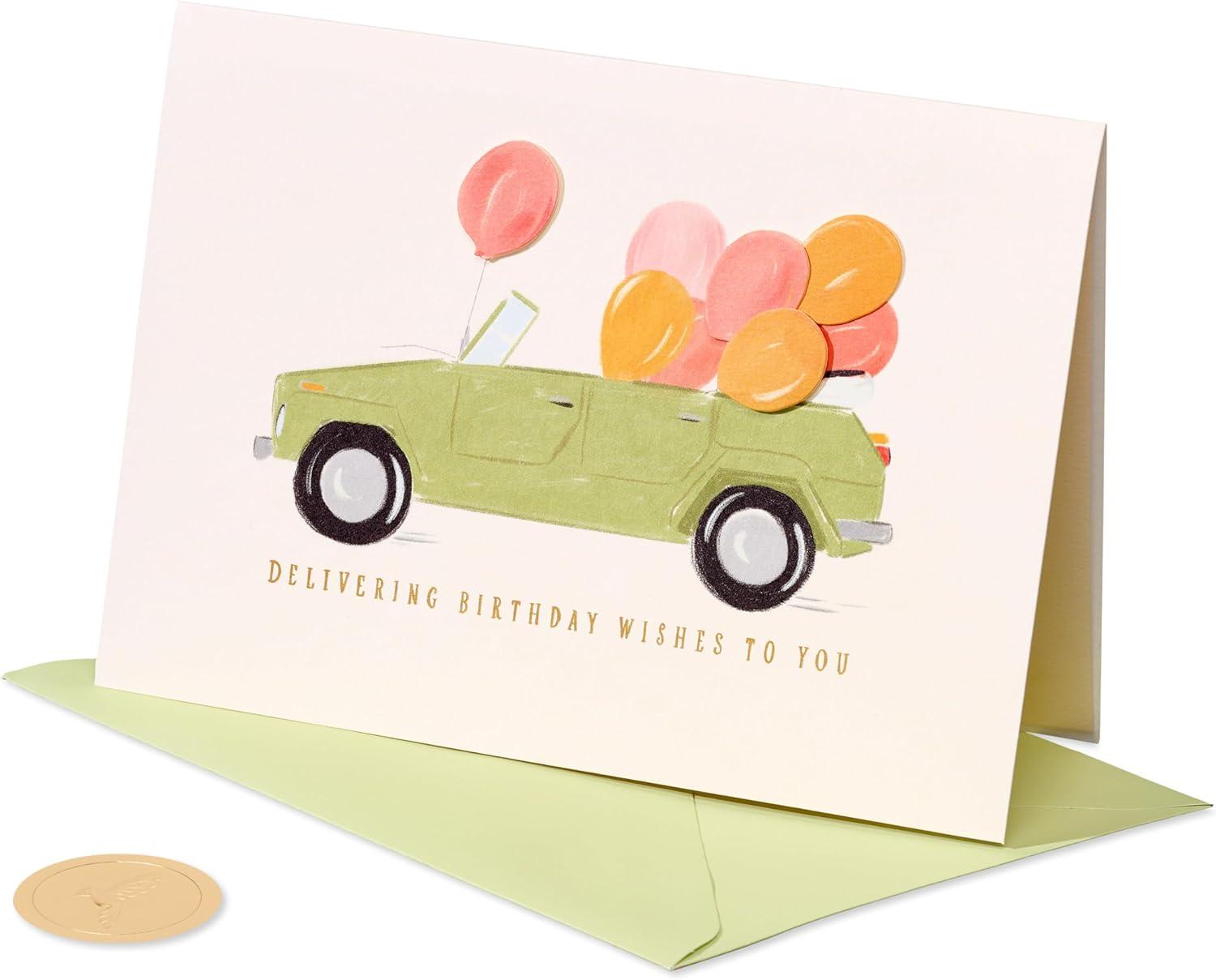 imagePapyrus Birthday Card Good YearFSC Birthday Car and Balloons