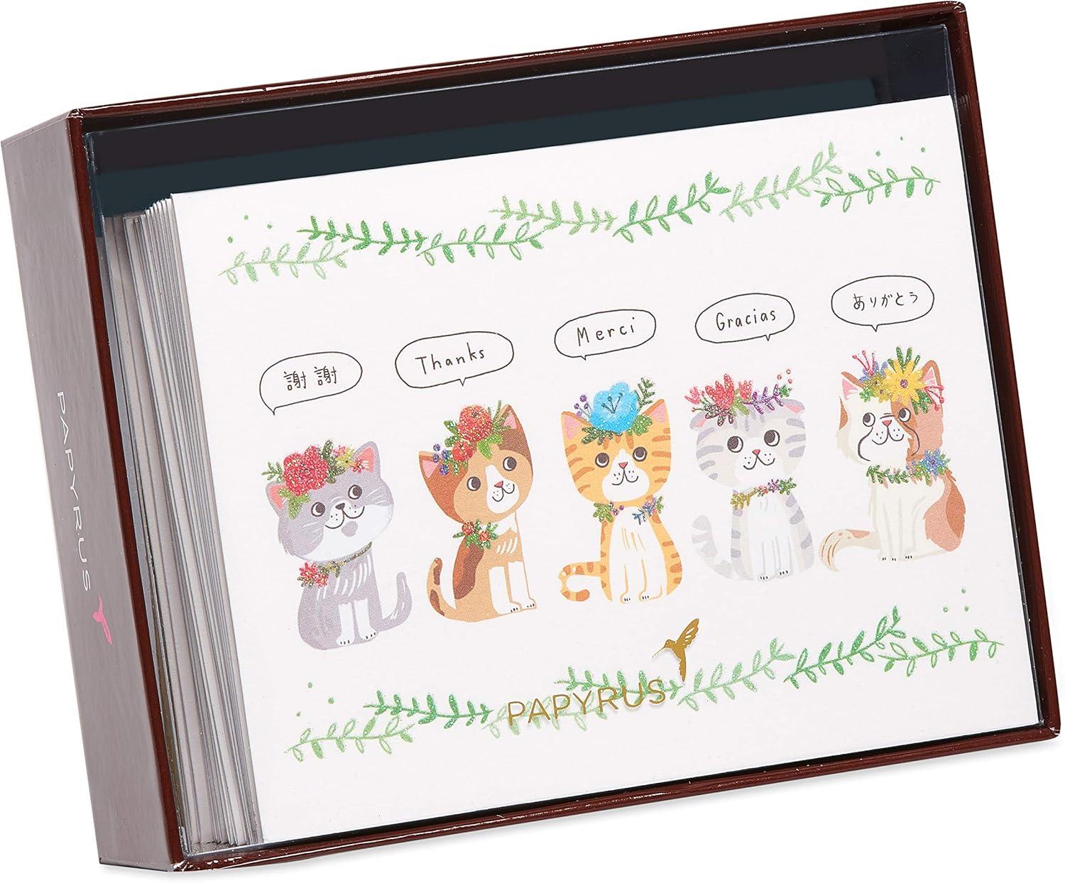 imagePapyrus Blank Cards with Envelopes Hexagon Pattern 14CountKittens