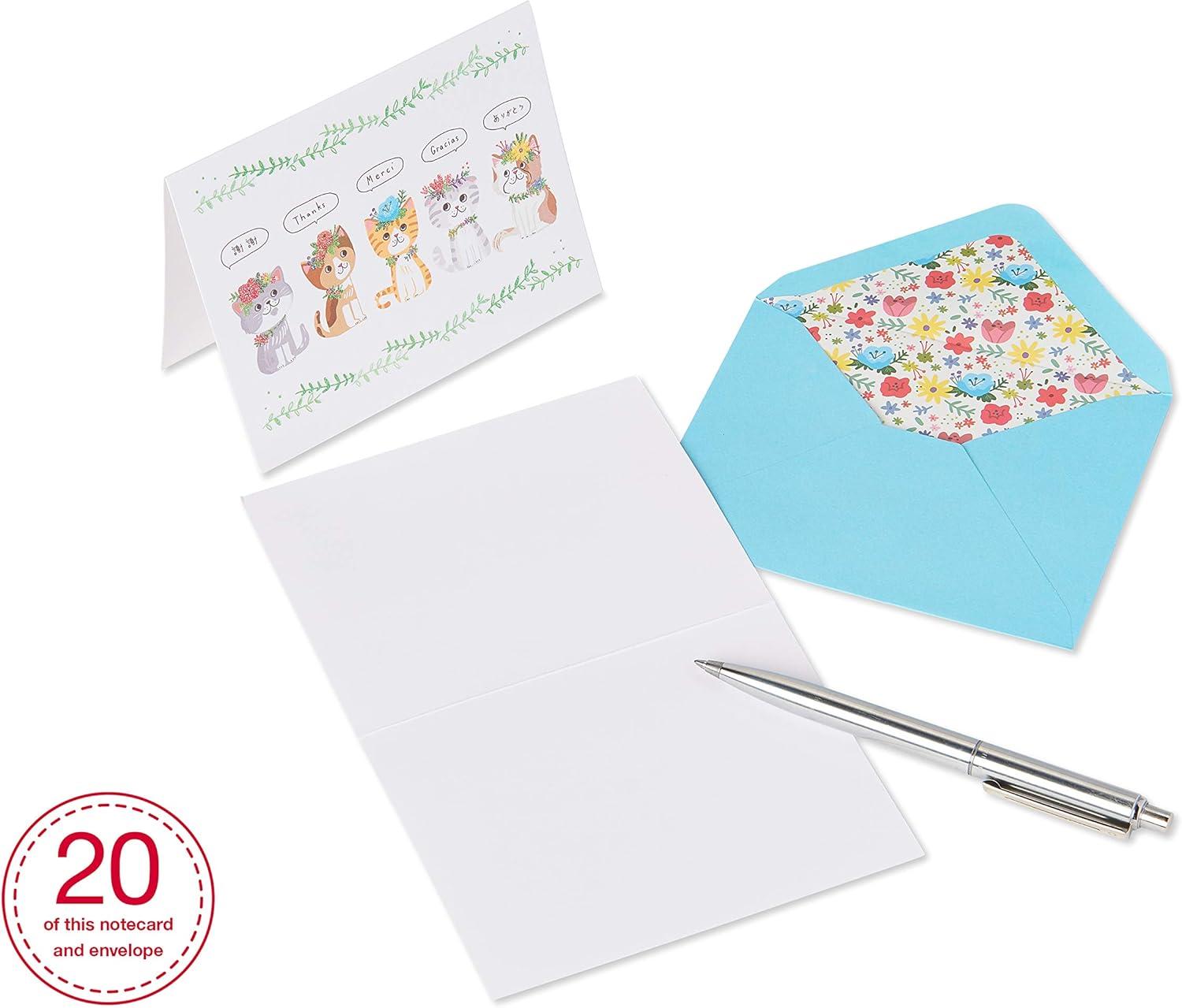 imagePapyrus Blank Cards with Envelopes Hexagon Pattern 14CountKittens