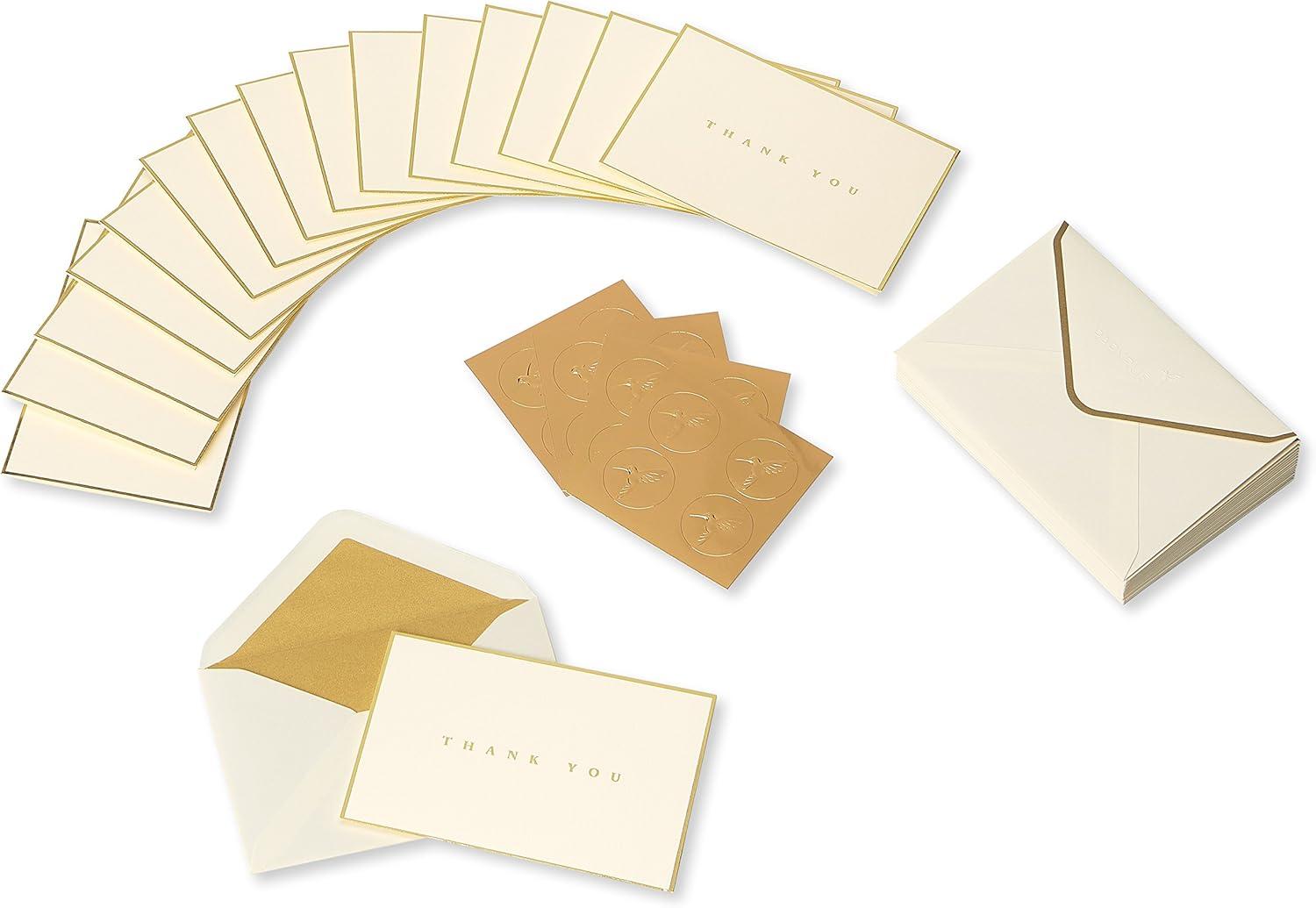 imagePapyrus Blank Cards with Envelopes Hexagon Pattern 14Countgold cream