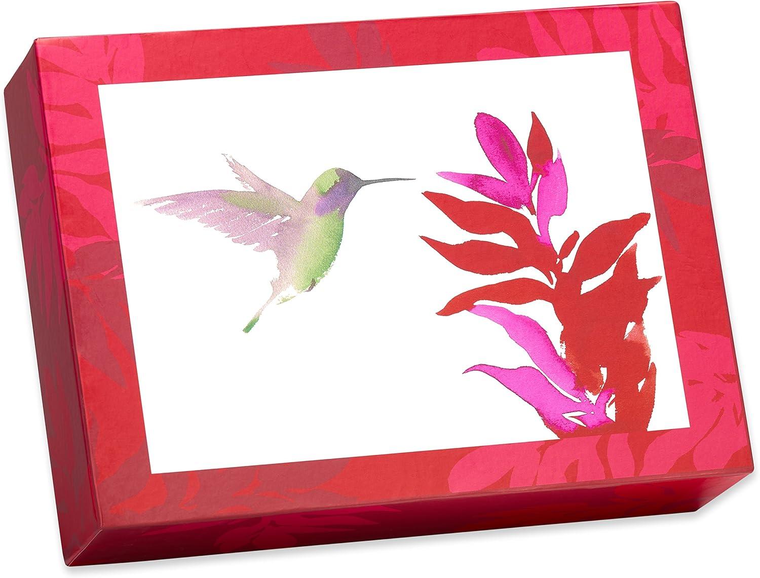 imagePapyrus Blank Cards with Envelopes Watercolor Hummingbirds 20Countred pink