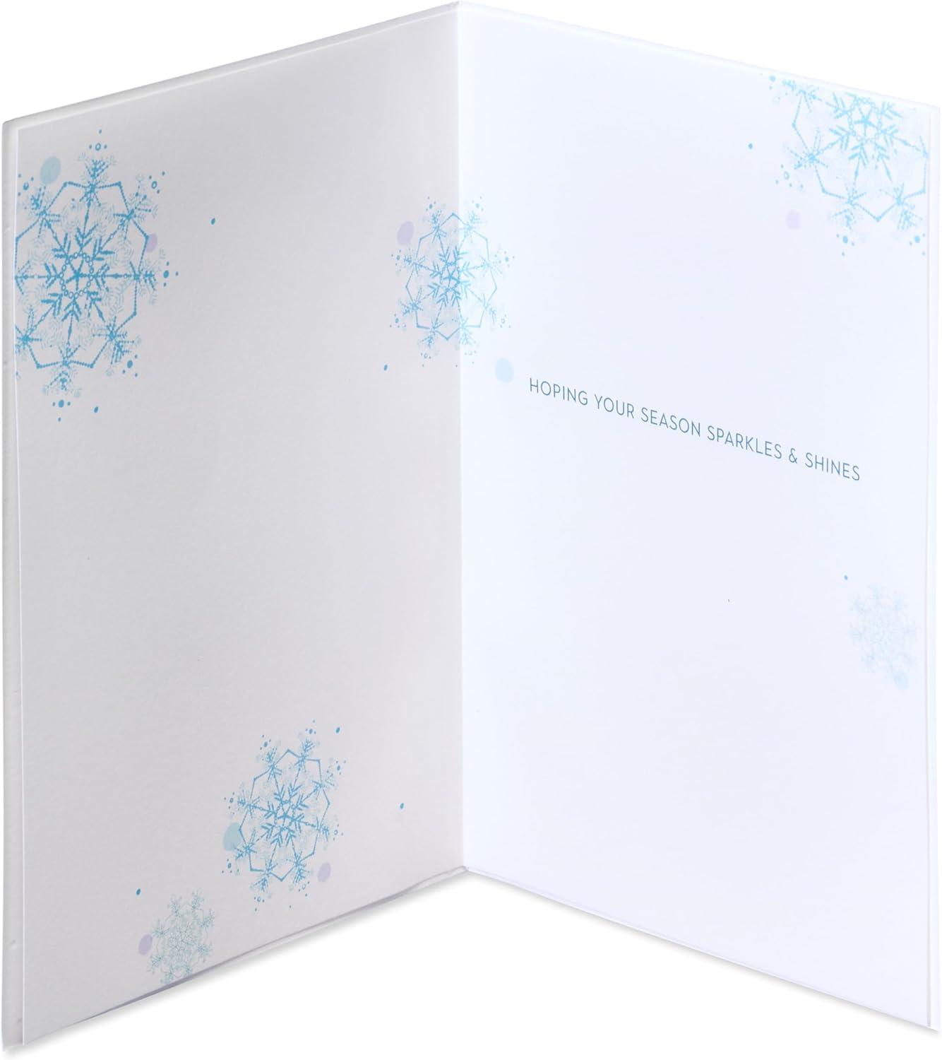 imagePapyrus Artistic Christmas Card with Festive Bird Designed by House of Turnowsky Heartfelt WishesFSC Icy Snowflake Magic