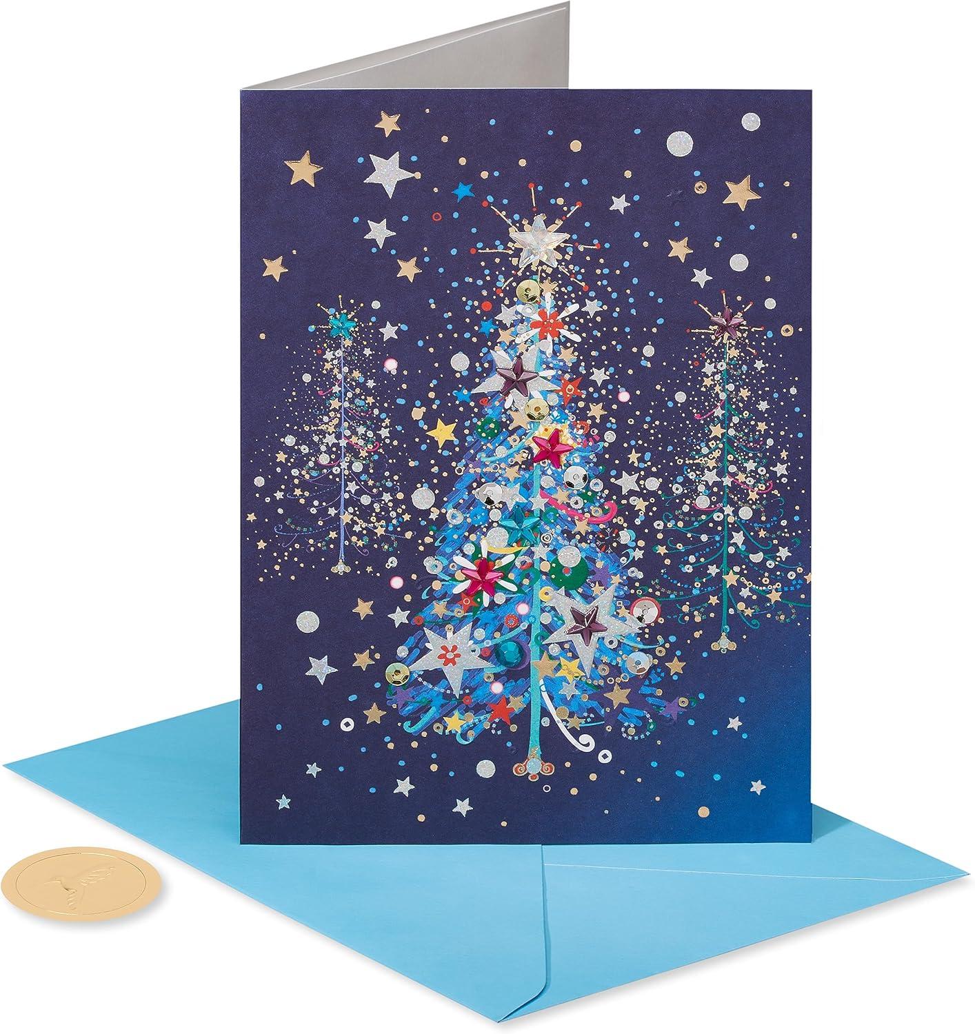 imagePapyrus Artistic Christmas Card with Festive Bird Designed by House of Turnowsky Heartfelt WishesSplendor and Joy of the Season