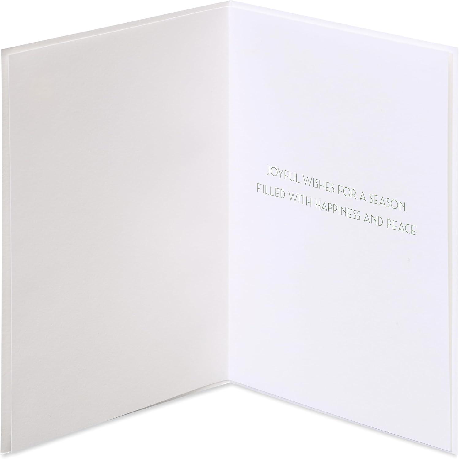 imagePapyrus Christmas Tree Card with Metallic Snowflakes Joyful WishesFSC Metallic Snowflake Tree