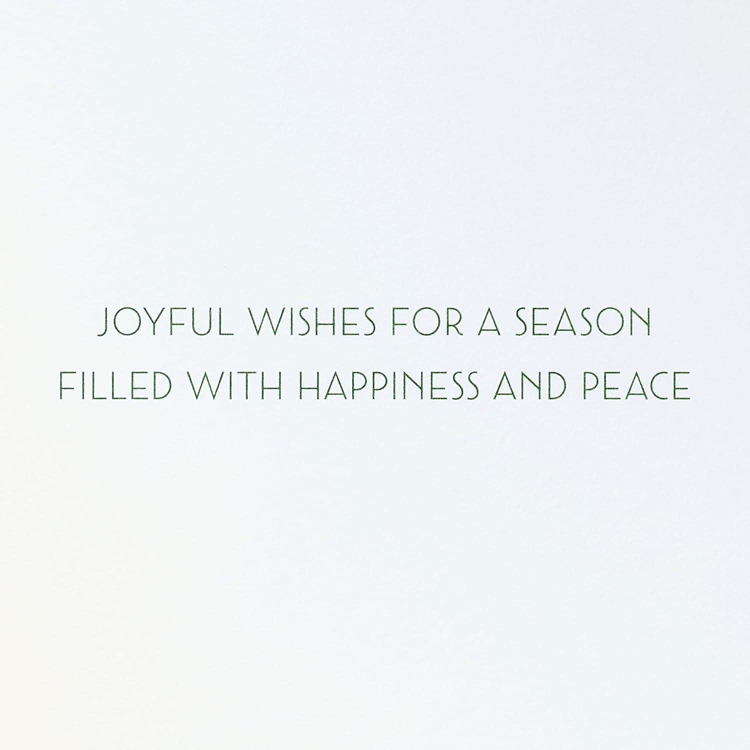 imagePapyrus Christmas Tree Card with Metallic Snowflakes Joyful WishesFSC Metallic Snowflake Tree