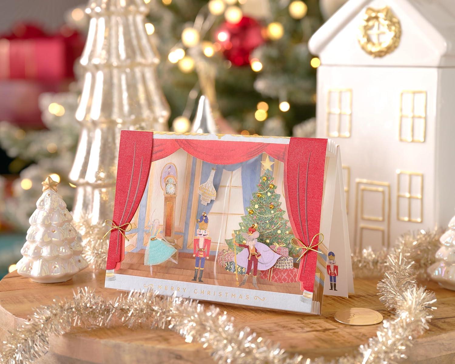 imagePapyrus Christmas Tree Card with Metallic Snowflakes Joyful WishesFSC Nutcracker Shadowbox