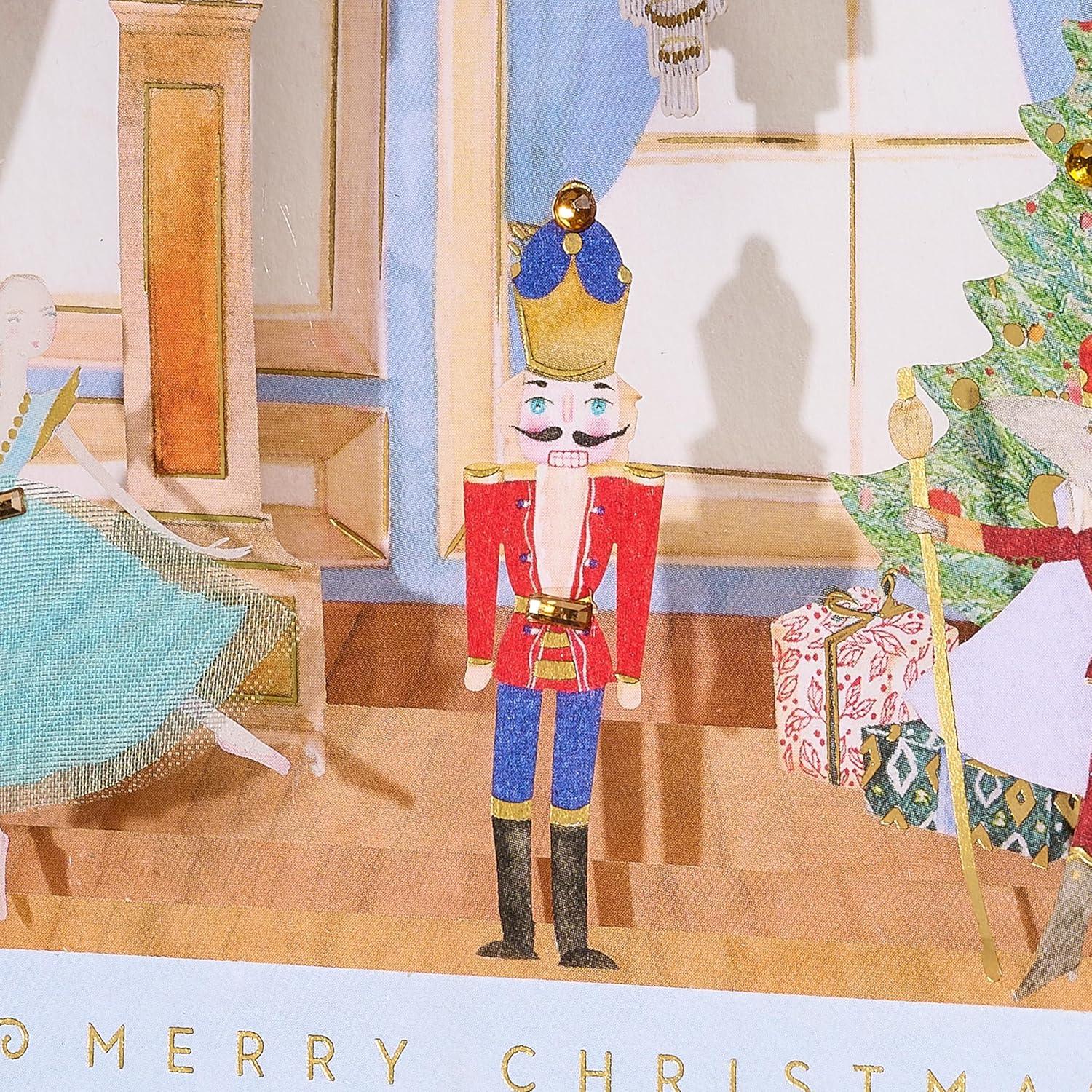 imagePapyrus Christmas Tree Card with Metallic Snowflakes Joyful WishesFSC Nutcracker Shadowbox