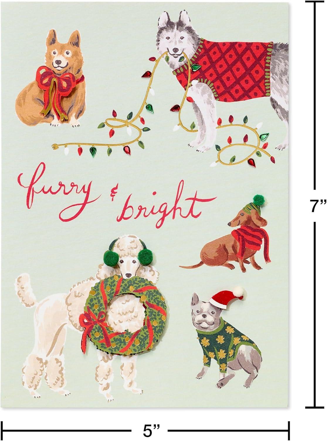 imagePapyrus Holiday Card with Dogs Perfect for Animal Lovers Truly PawsomeFSC Holiday Dogs