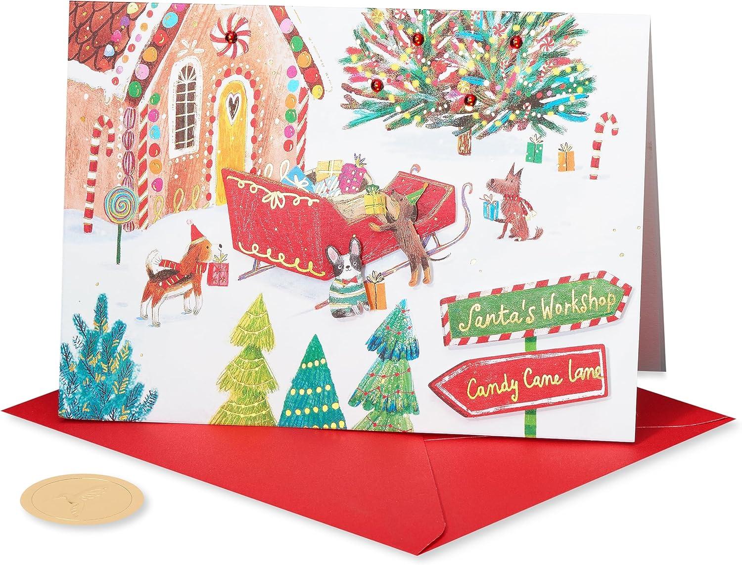 imagePapyrus Holiday Card with Dogs Perfect for Animal Lovers Truly PawsomeFurry Christmas to You