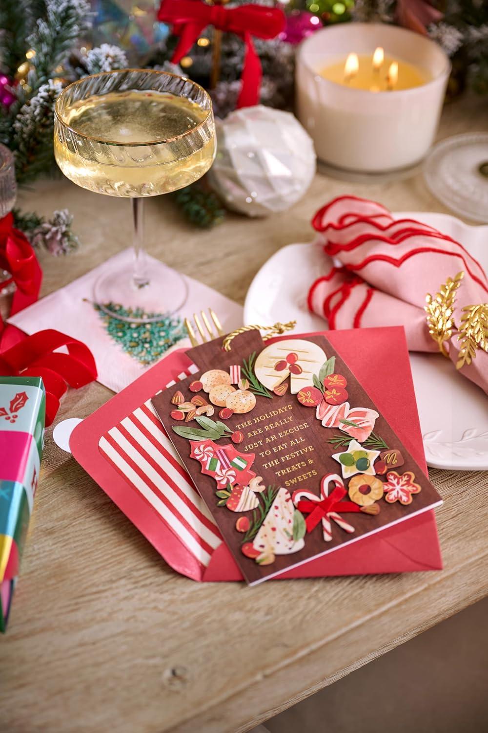 imagePapyrus Pink Modern Holiday Card Wonderful Time of YearFSC Xmas Charcuterie Board