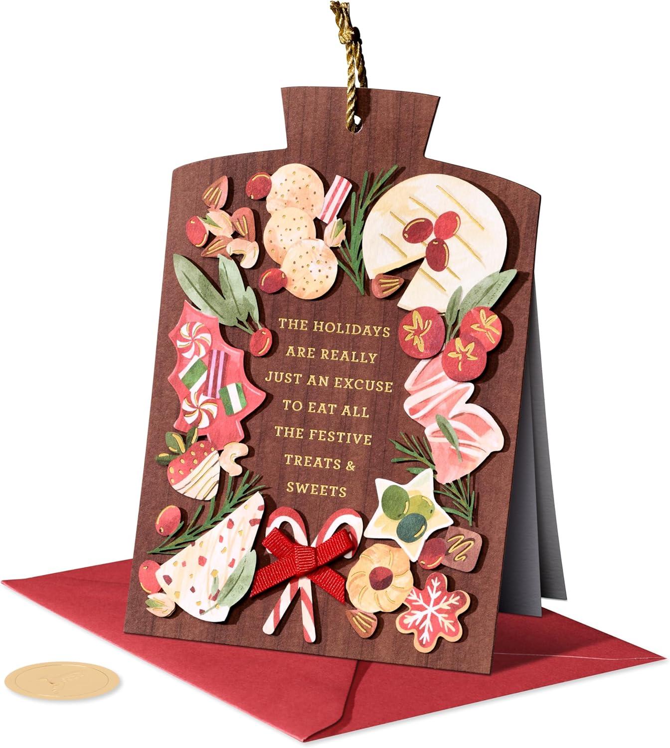 imagePapyrus Pink Modern Holiday Card Wonderful Time of YearFSC Xmas Charcuterie Board