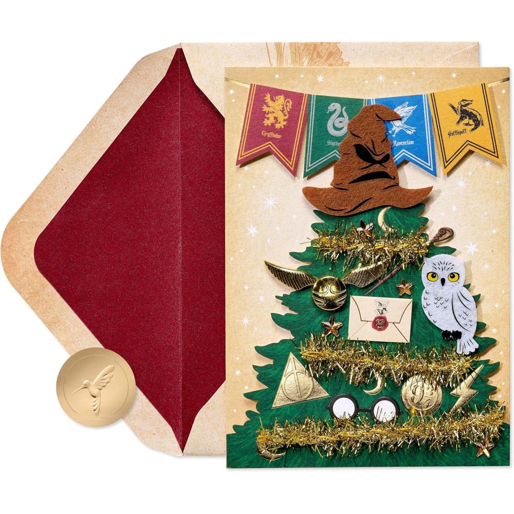 imagePapyrus Harry Potter Christmas Card Most Festive Yule SeasonFSC Harry Potter Tree