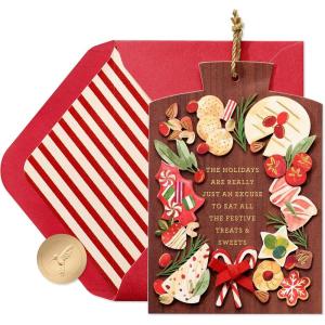 Papyrus Pink Modern Holiday Card (Wonderful Time of Year)(FSC Xmas Charcuterie Board)