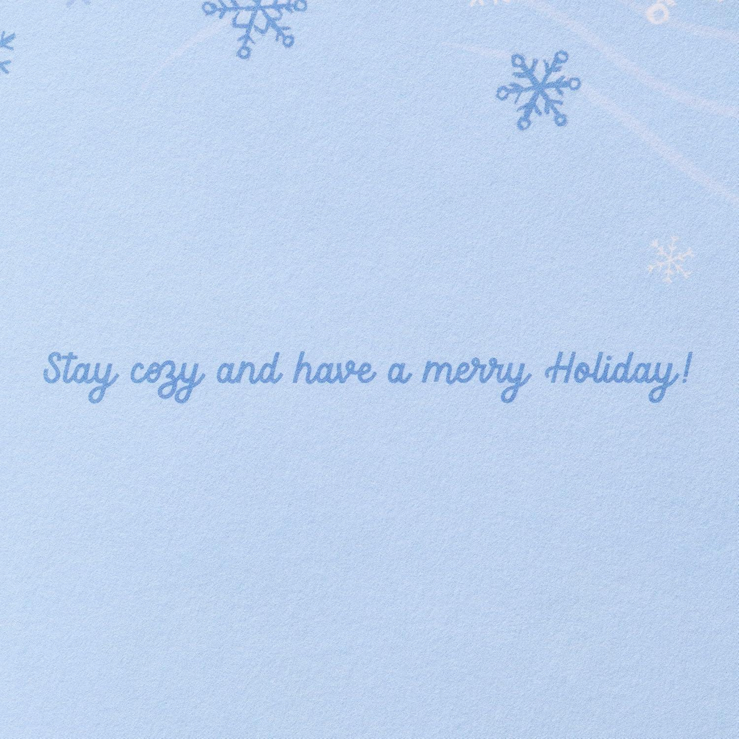 imagePapyrus Peanuts Holiday Card with Snoopy ampamp Woodstock Festive Christmas Card for Anyone Stay Cozy