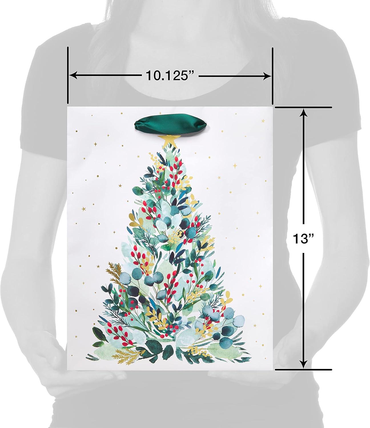 image:imagePapyrus Christmas Gift Bags with Tissue Paper Joyful Tradition 2 Bags 1 Jumbo 18 1 Large 13 18 Sheets