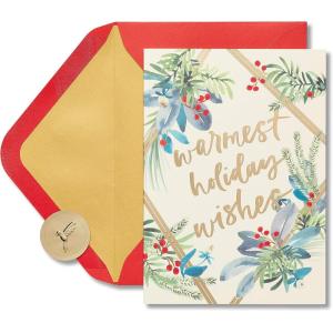 Papyrus Holiday Cards Boxed with Envelopes, To A Wonderful Season, Warmest Holiday Wishes (14-Count)(Warmest Holiday Wishes)