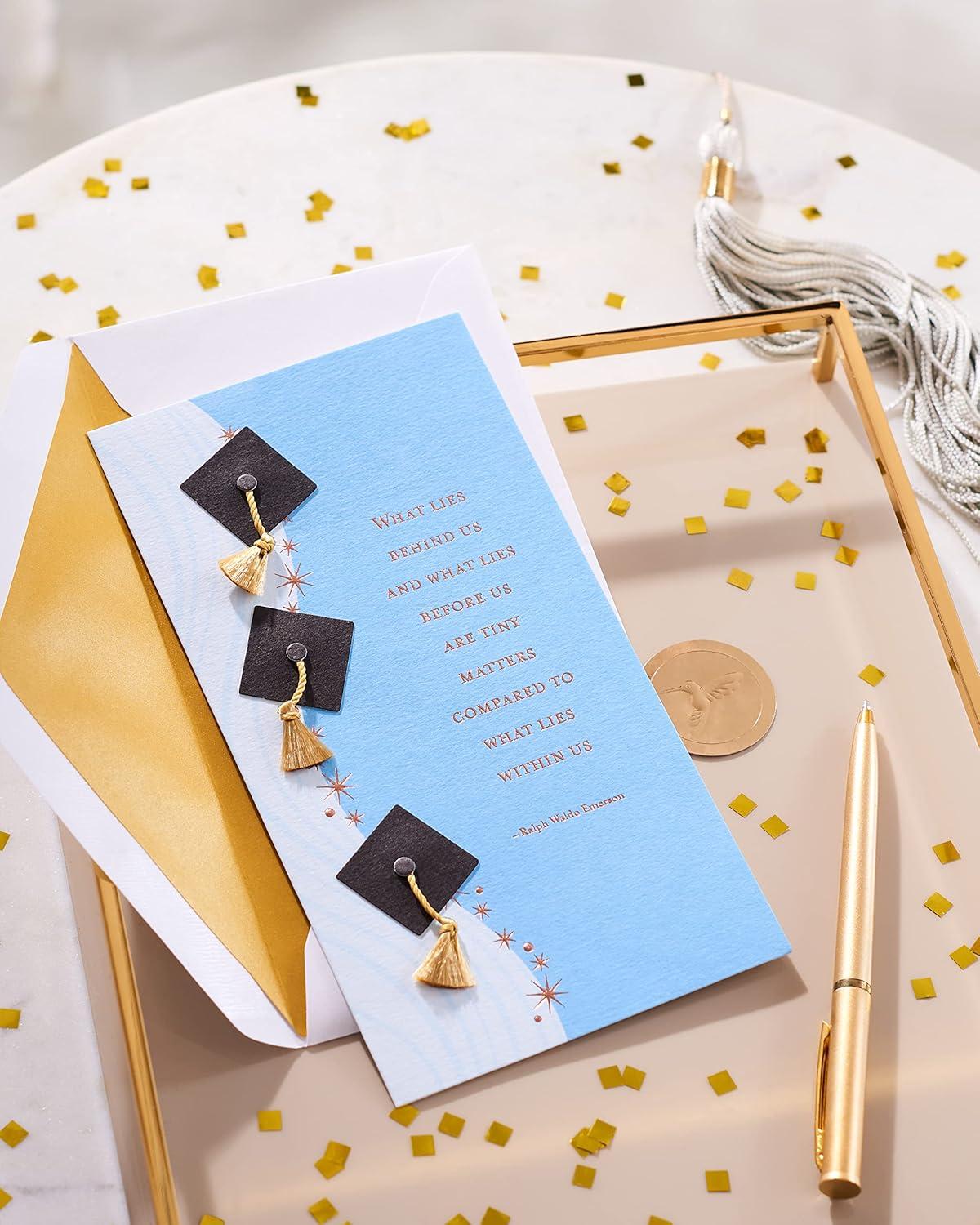 image:imagePapyrus Graduation Card with Money Holder Tomorrows AdventureGrad Caps Quote