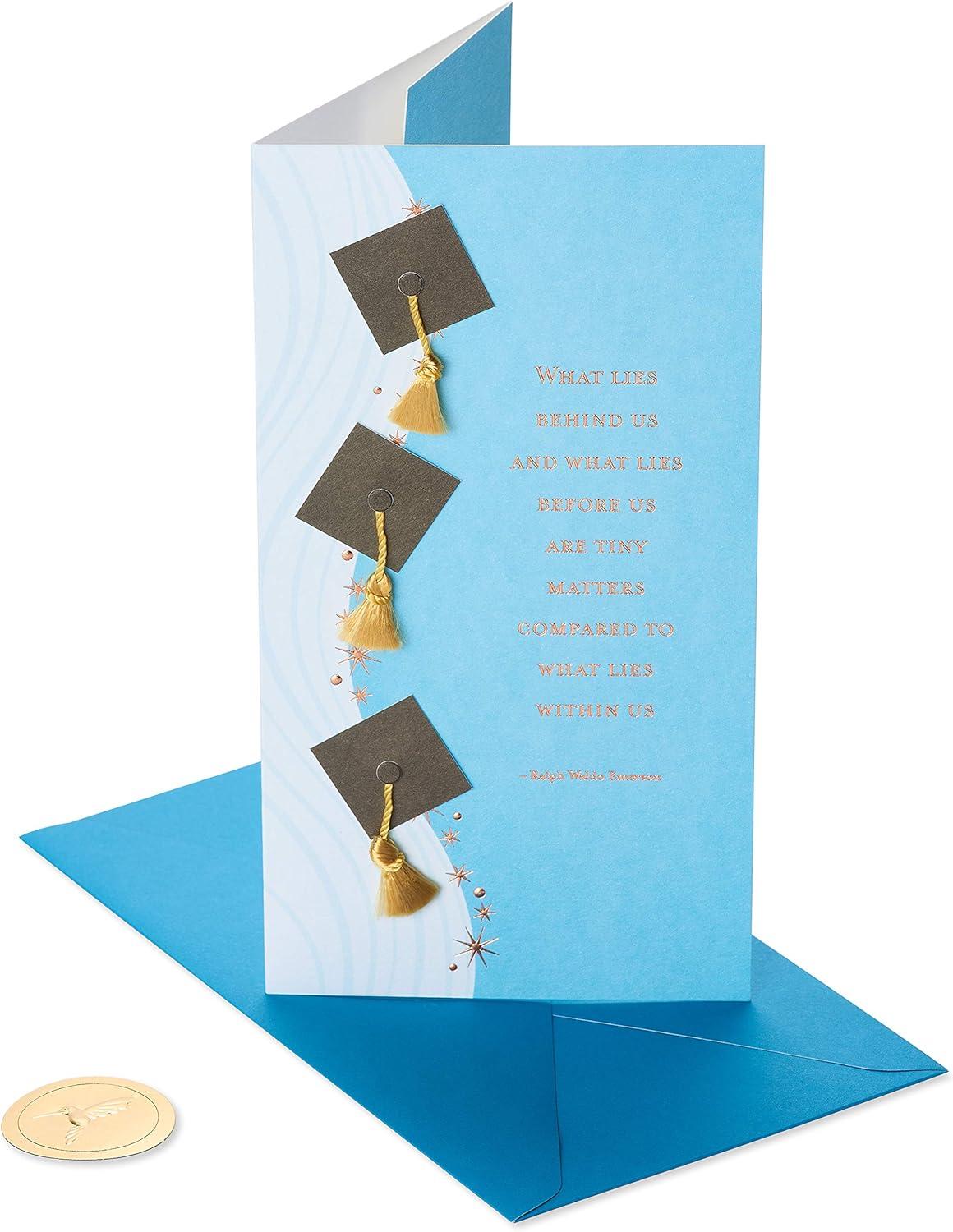 image:imagePapyrus Graduation Card with Money Holder Tomorrows AdventureGrad Caps Quote