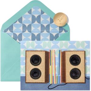 Papyrus Birthday Card (Always Rock)(FSC Vintage Speakers)