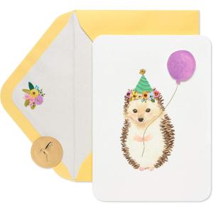 Papyrus Birthday Card (Carried Away)(Hedgehog)