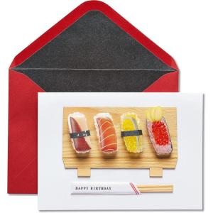 Papyrus Birthday Card (Having Your Cake)(Sushi)