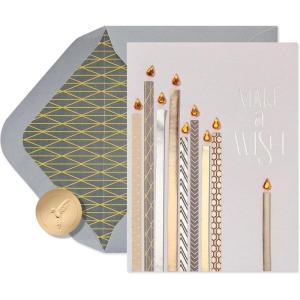 Papyrus Funny Birthday Card (Relieved)(FSC Metallic Candles)